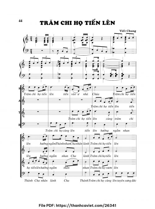 Trăm chi họ tiến lên - Viết Chung - trang 1