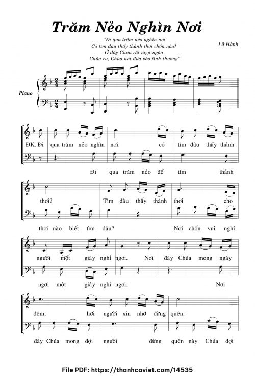 Trăm nẻo nghìn nơi - Lữ Hành - trang 1
