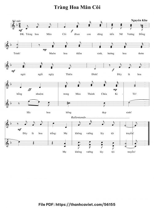 Tràng hoa Mân Côi - Nguyên Kha - trang 1