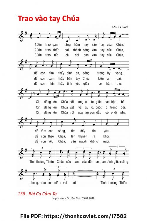 Trao vào tay Chúa - Lm. Minh Chiết - trang 1