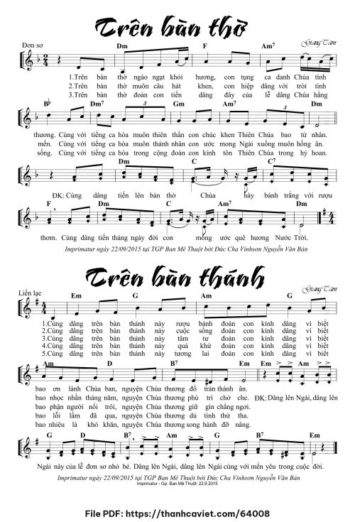 Trên bàn thánh - Lm. Giang Tâm - trang 1