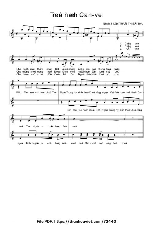 Trên đỉnh Canvê - Trầm Thiên Thu - trang 1