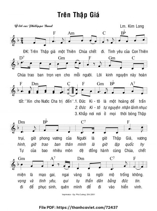Trên Thập Giá - Lm. Kim Long - trang 1
