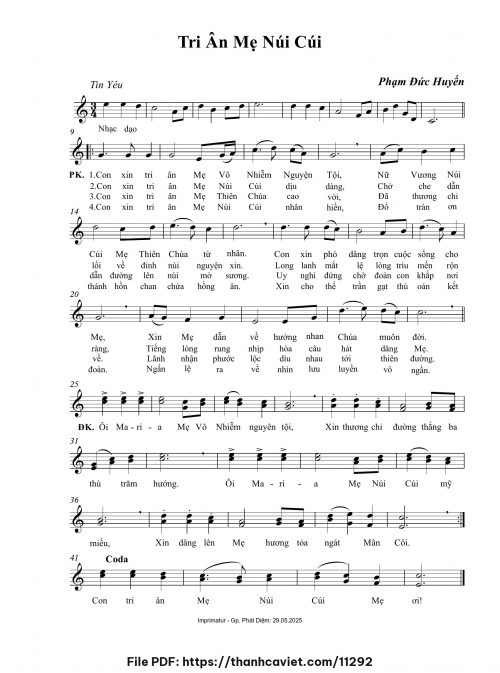 Tri ân Mẹ Núi Cúi - Phạm Đức Huyến - trang 1