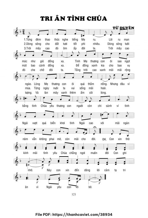 Tri ân tình Chúa - Lm. Từ Duyên - trang 1