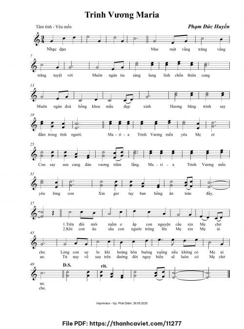 Trinh Vương Maria - Phạm Đức Huyến - trang 1