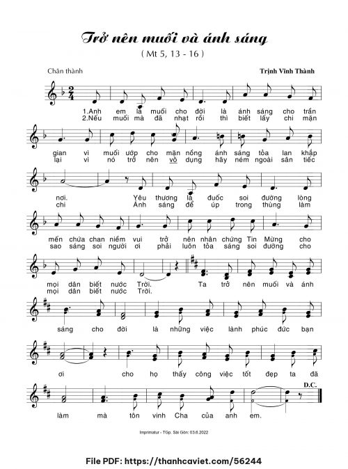 Trở nên muối và ánh sáng - Trịnh Vĩnh Thành - trang 1