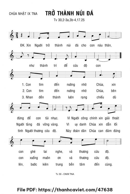 Trở thành núi đá - Lm. Bạch Vân - trang 1