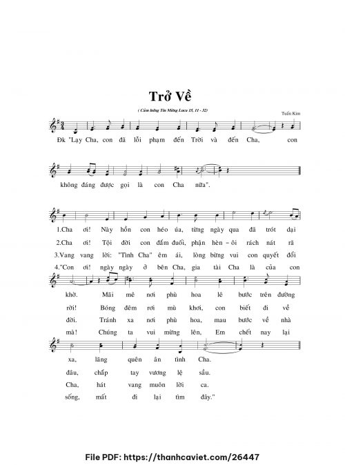 Trở về - Tuấn Kim - trang 1