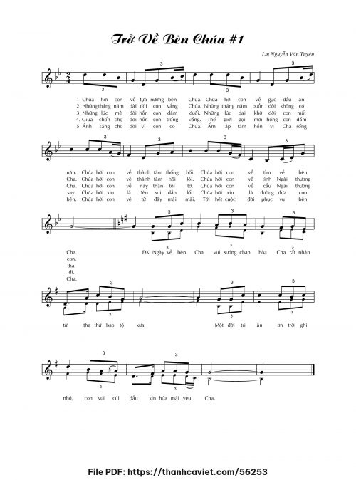 Trở về bên Chúa 1 - Lm. Nguyễn Văn Tuyên - trang 1