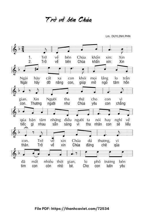 Trở về bên Chúa - Lm. DUYLINH.PHN - trang 1