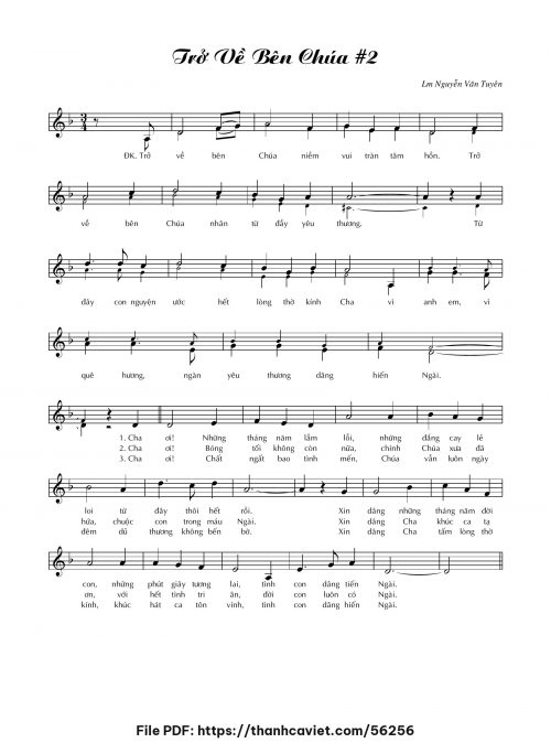 Trở về bên Chúa 2 - Lm. Nguyễn Văn Tuyên - trang 1