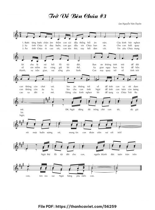 Trở về bên Chúa 3 - Lm. Nguyễn Văn Tuyên - trang 1