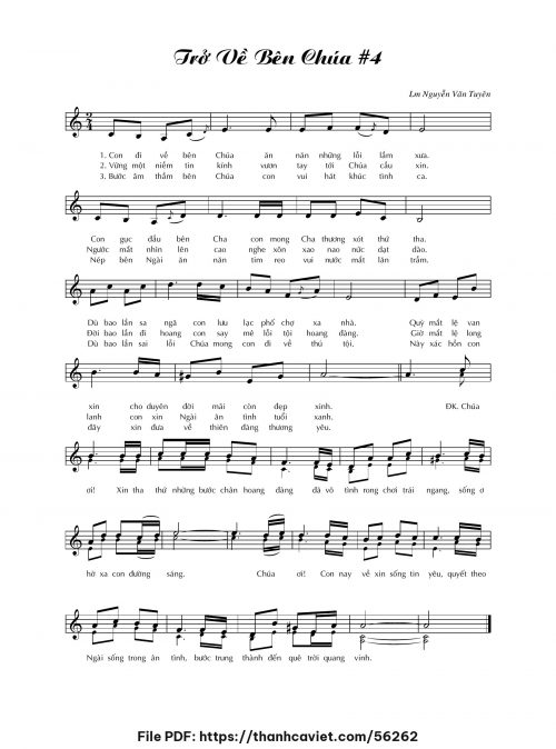 Trở về bên Chúa 4 - Lm. Nguyễn Văn Tuyên - trang 1