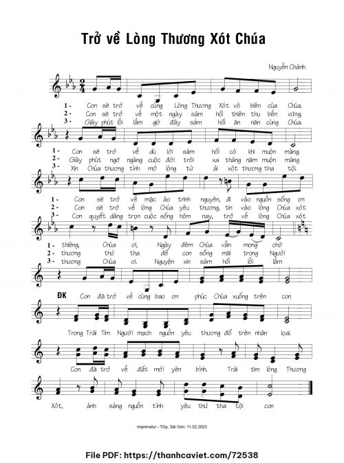 Trở về lòng thương xót Chúa - Nguyễn Chánh - trang 1