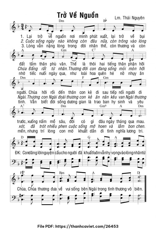 Trở về nguồn - Lm. Thái Nguyên - trang 1