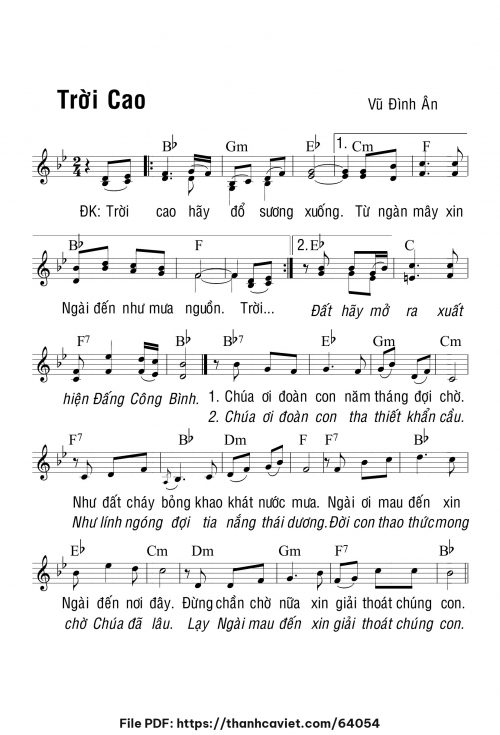 Trời Cao - Vũ Đình Ân - trang 1