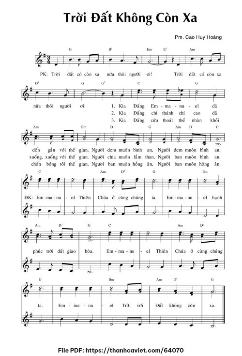 Trời đất không còn xa - Cao Huy Hoàng - trang 1
