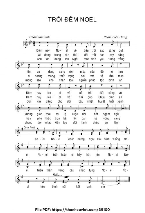 Trời đêm Noel - Lm. Phạm Liên Hùng - trang 1