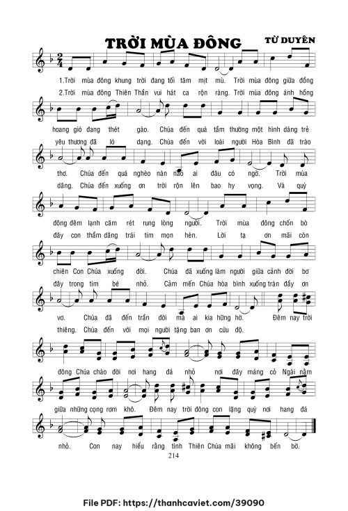Trời mùa đông 1 - Lm. Từ Duyên - trang 1