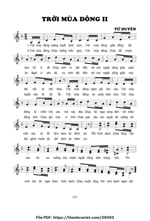 Trời mùa đông 2 - Lm. Từ Duyên - trang 1