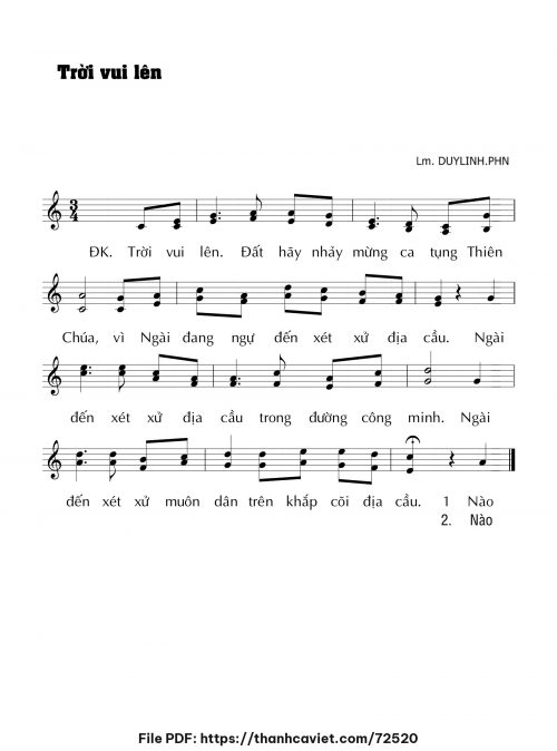 Trời vui lên - Lm. DUYLINH.PHN - trang 1