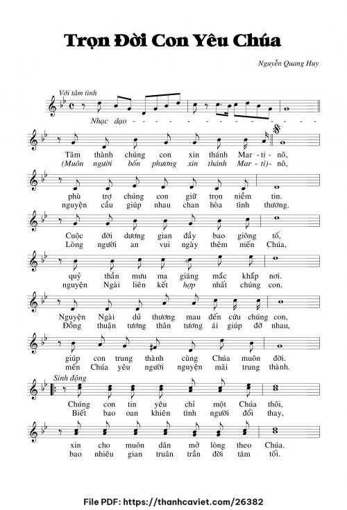 Trọn đời con yêu Chúa - Nguyễn Quang Huy - trang 1