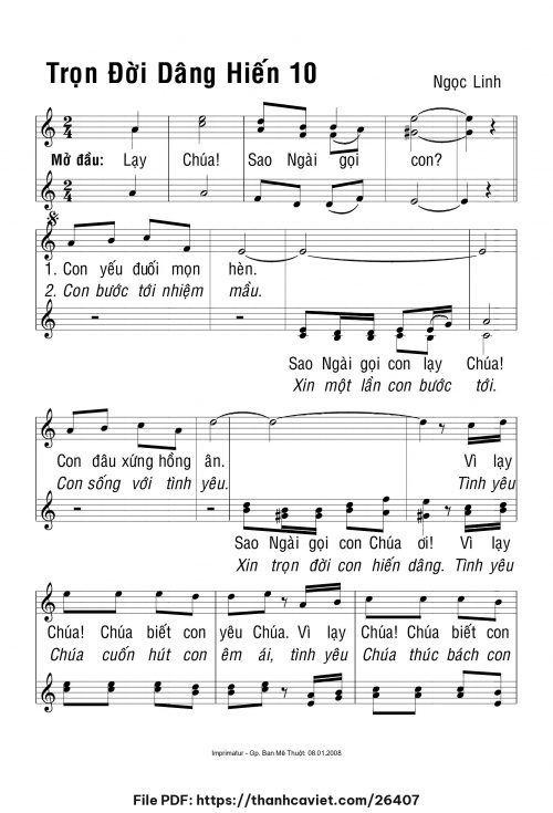 Trọn đời dâng hiến 10 - Ngọc Linh - trang 1