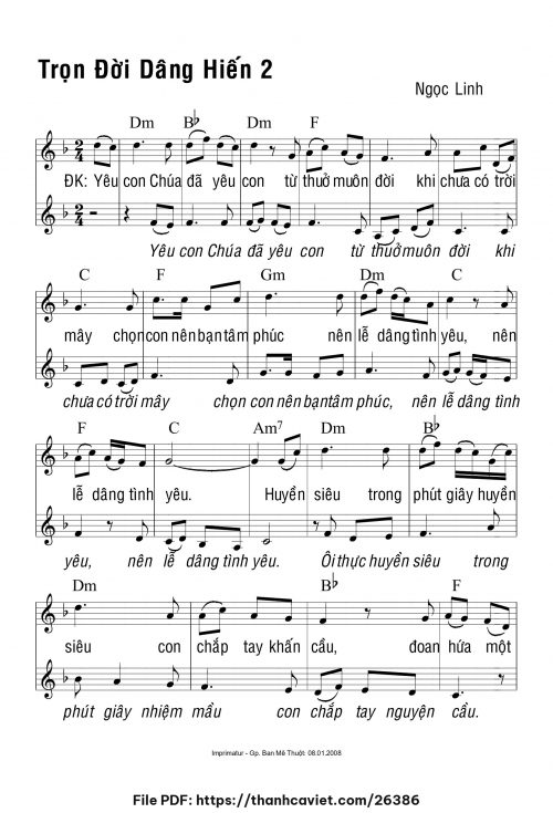 Trọn đời dâng hiến 2 - Ngọc Linh - trang 1