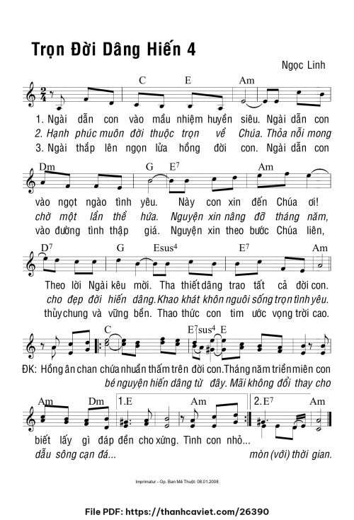 Trọn đời dâng hiến 4 - Ngọc Linh - trang 1