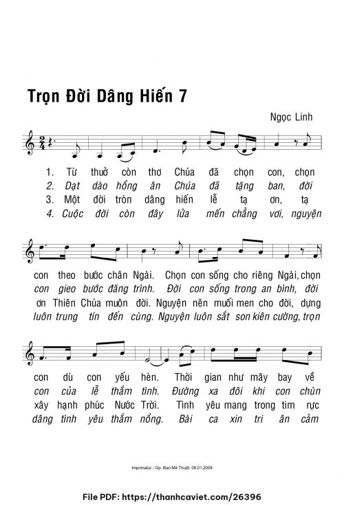 Trọn đời dâng hiến 7 - Ngọc Linh - trang 1