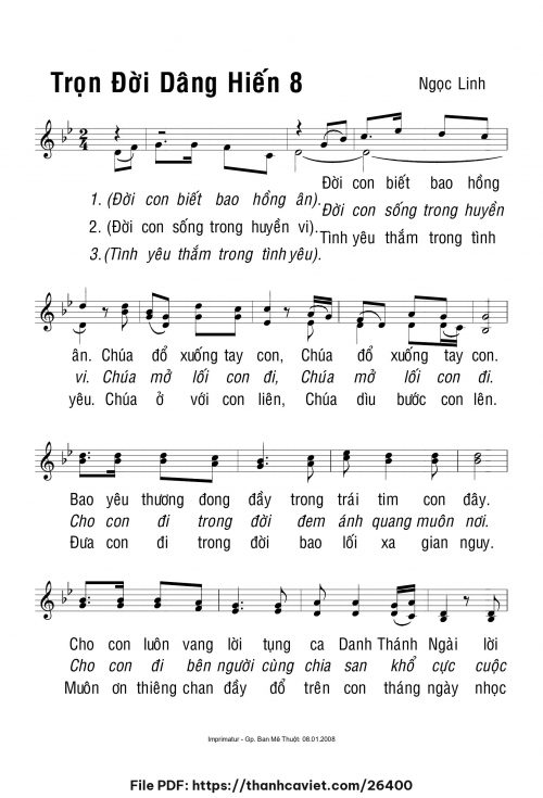 Trọn đời dâng hiến 8 - Ngọc Linh - trang 1