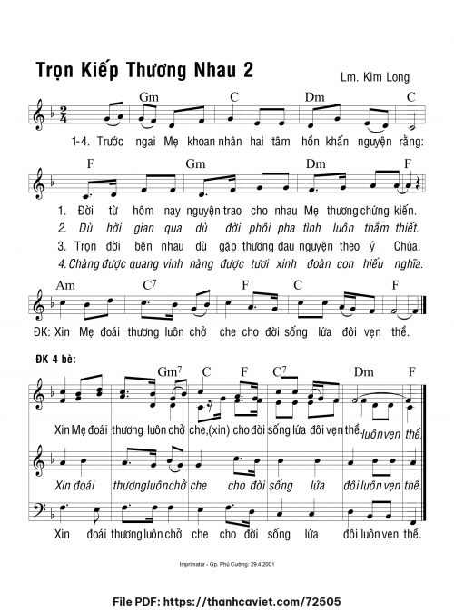Trọn kiếp thương nhau 2 - Lm. Kim Long - trang 1