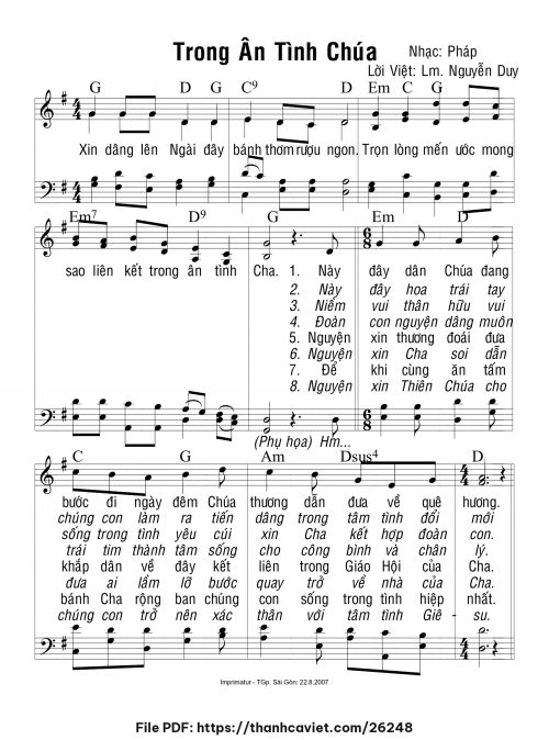 Trong ân tình Chúa - Lm. Nguyễn Duy - trang 1