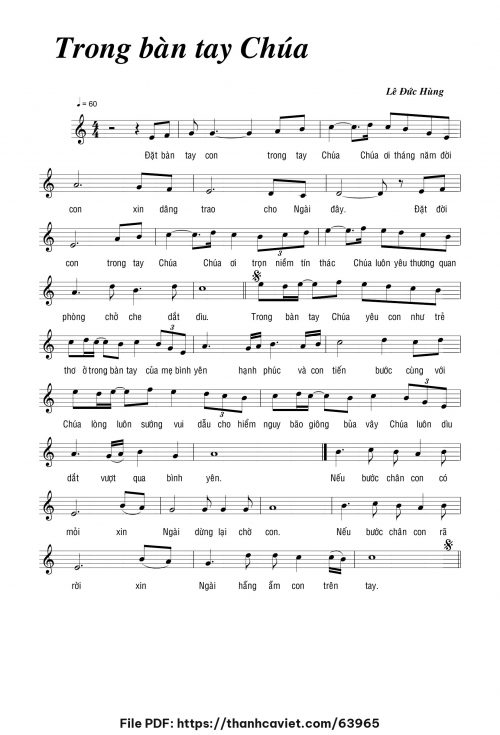 Trong bàn tay Chúa - Lê Đức Hùng - trang 1