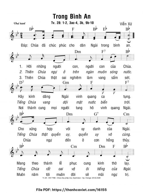 Trong bình an - Viễn Xứ - trang 1