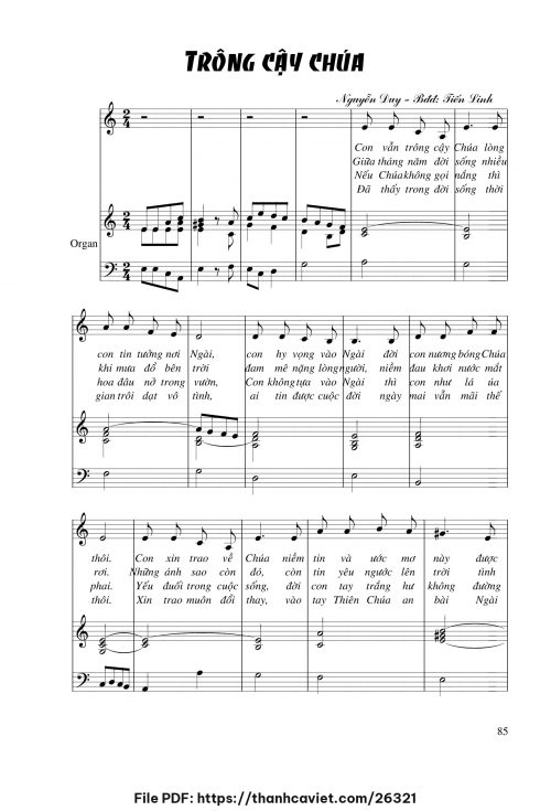 Trông cậy Chúa - Tiến Linh - trang 1