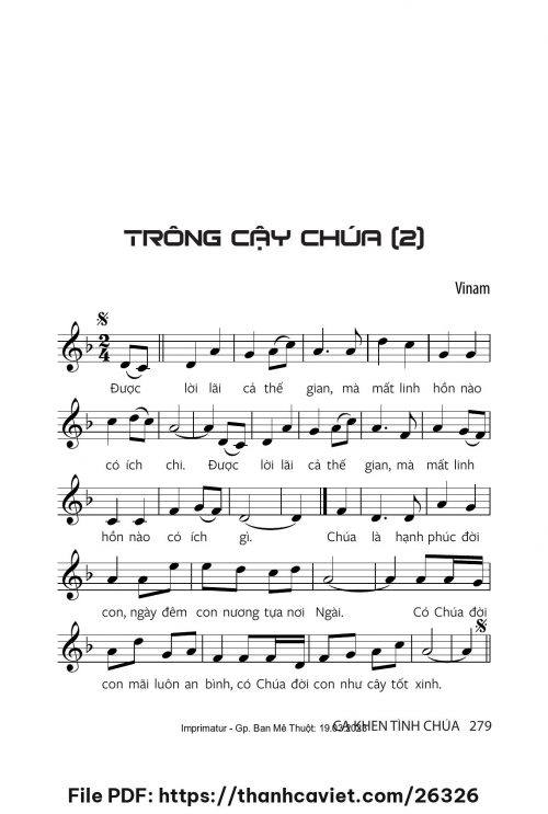 Trông cậy Chúa 2 - Vinam - trang 1