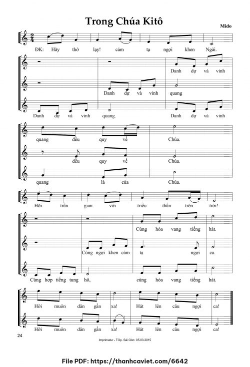 Trong Chúa Kitô - Mido - trang 1