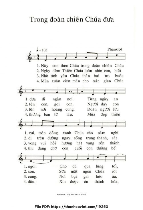 Trong đoàn chiên Chúa đưa - Phanxicô - trang 1