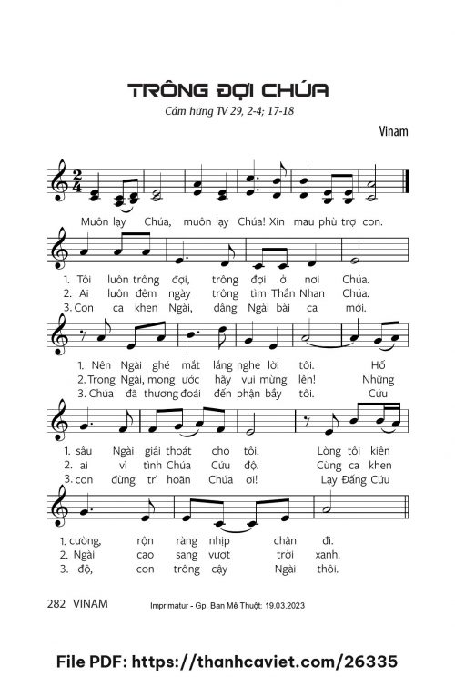 Trông đợi Chúa - Vinam - trang 1