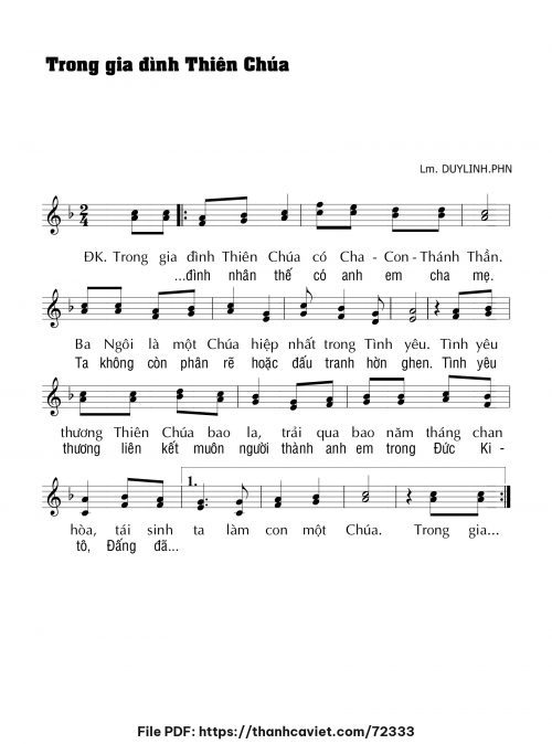 Trong gia đình Thiên Chúa - Lm. DUYLINH.PHN - trang 1