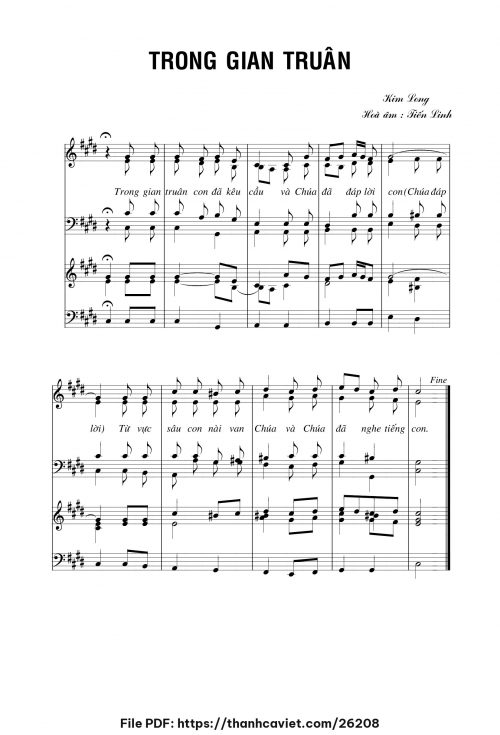 Trong gian truân - Tiến Linh - trang 1