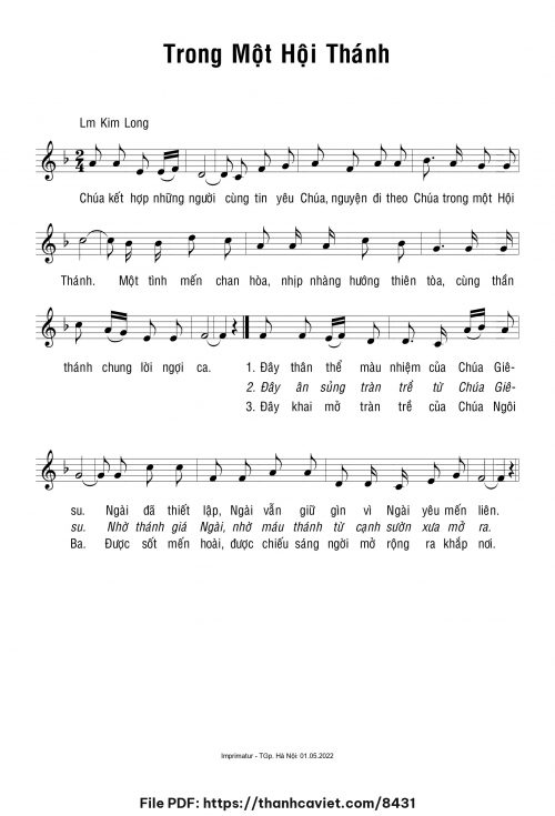 Trong một Hội Thánh - Lm. Kim Long - trang 1