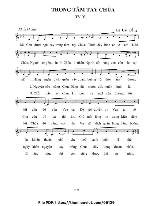 Trong tầm tay Chúa - Lê Cát Bằng - trang 1