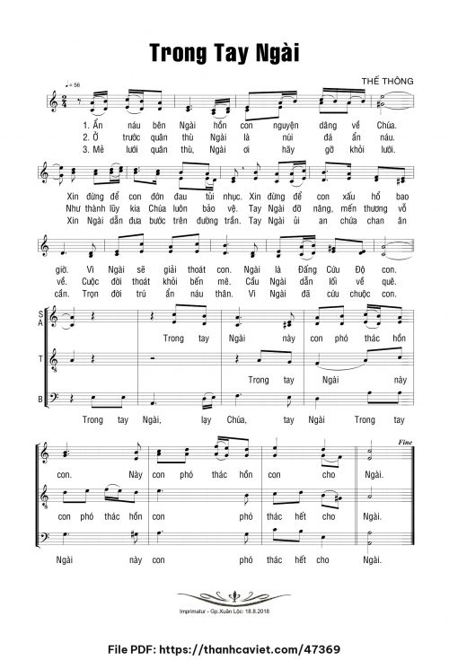 Trong tay Ngài - Thế Thông - trang 1
