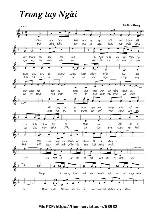 Trong tay Ngài - Lê Đức Hùng - trang 1