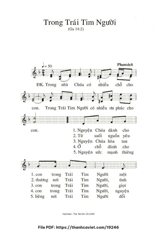 Trong Trái Tim Người - Phanxicô - trang 1
