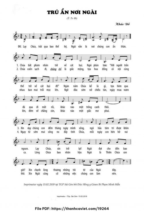 Trú ẩn nơi Ngài - Lm. Khắc Đỗ - trang 1
