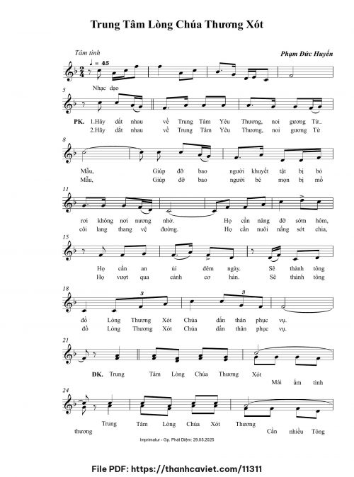 Trung tâm Lòng Chúa Thương Xót - Phạm Đức Huyến - trang 1